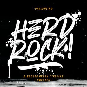 Herdrock Brush Typeface