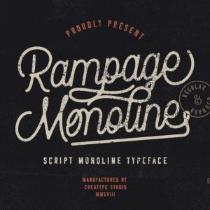 Rampage Monoline Script