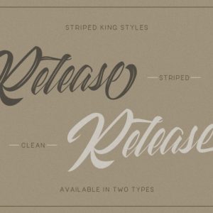 Striped King Vintage Script