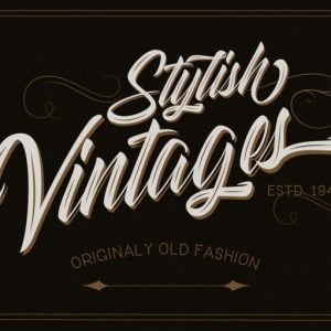 Striped King Vintage Script