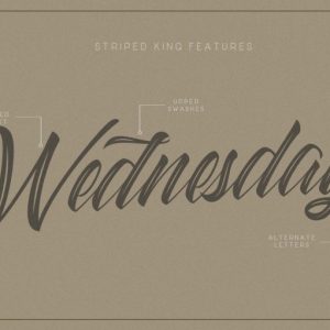 Striped King Vintage Script