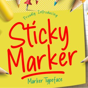 Sticky Marker Typeface