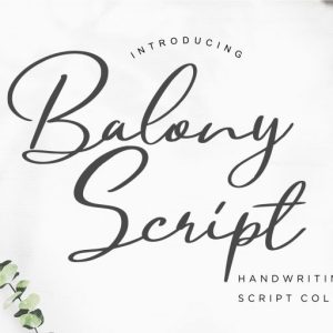 Balony Script Handwriting