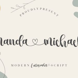 Amanda Michael Modern Wedding Font