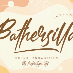 Bathersilla Brush Wedding Font