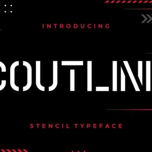 Coutline Stencil Typeface