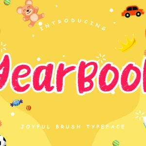 Yearbook Joyful Brush Typeface