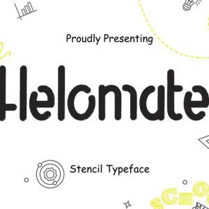 Helomate Stencil Typeface