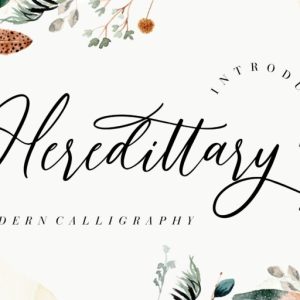 Heredittary Modern Calligraphy