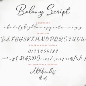 Balony Script Handwriting