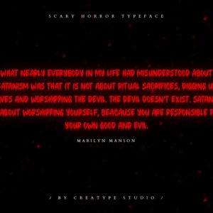 Bloody Scary Horror Typeface