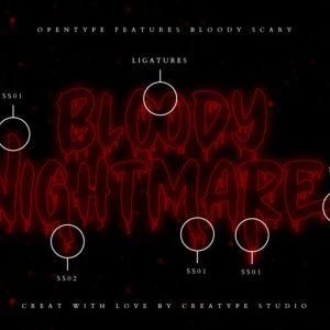 Bloody Scary Horror Typeface