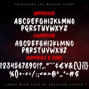 Bloody Scary Horror Typeface