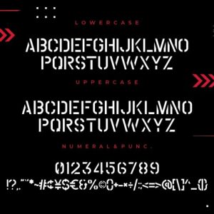 Coutline Stencil Typeface