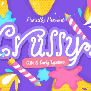 Crully Cute & Curly Typeface