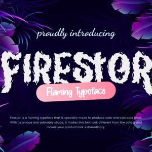 Firestor Flaming Typeface