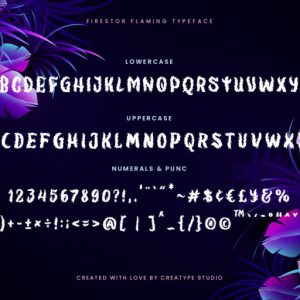 Firestor Flaming Typeface