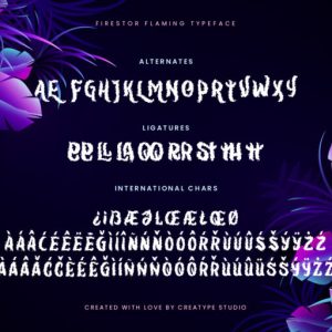 Firestor Flaming Typeface