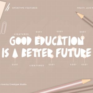 Fruiti Juicy Cut-Out Typeface