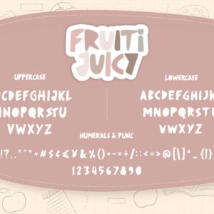 Fruiti Juicy Cut-Out Typeface