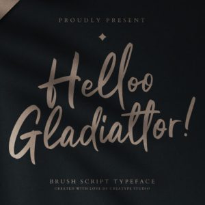Helloo Gladiattor Brush Script