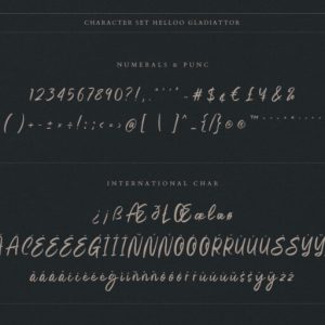 Helloo Gladiattor Brush Script