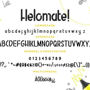 Helomate Stencil Typeface