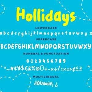 Hollidays Fun Children Typeface