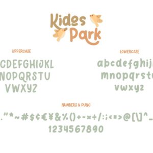 Kidos Park Fun Children Typeface