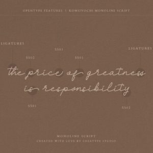 Komsiyochi Monoline Script