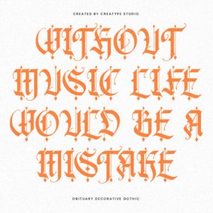 Obituary Decorative Gothic