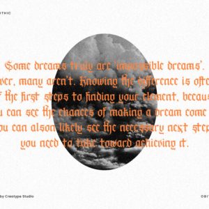 Obituary Decorative Gothic