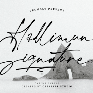 Hallimun Signature Casual Script