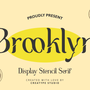 Brooklyn Display Stencil Serif