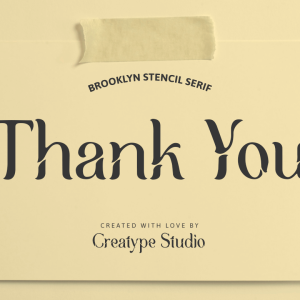 Brooklyn Display Stencil Serif