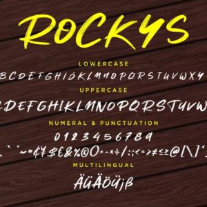 Rockys Handbrush Font