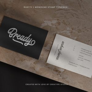 Rustty Monoline Stamp Typeface