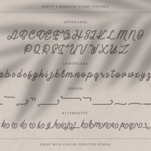 Rustty Monoline Stamp Typeface