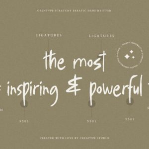 Scratchy Erratic Handwritten