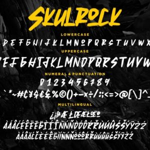 Skulrock Hard Display Typeface