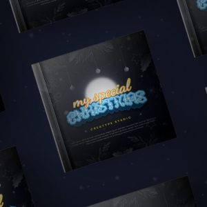 Snowy Peach Christmas Decorative