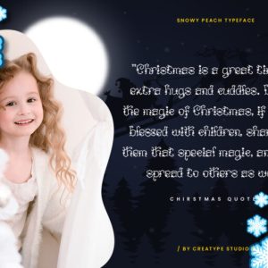 Snowy Peach Christmas Decorative