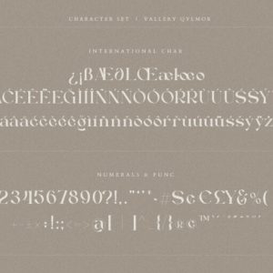 Vallery Qylmor Modern Elegant Serif